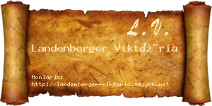 Landenberger Viktória névjegykártya